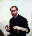 Emile Friant Famous Paintings - Self-Portrait